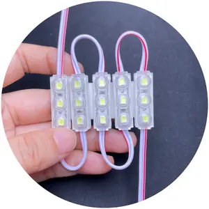 3 Chip huruf saluran penanda lensa DC12V 1W modul led putih murni putih hangat mini untuk iklan dan lampu latar