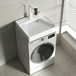 Lavabo Moderno <span class=keywords><strong>de</strong></span> Cerámica Blanca <span class=keywords><strong>para</strong></span> Baño, <span class=keywords><strong>Lavadero</strong></span>, Lavabo <span class=keywords><strong>para</strong></span> Lavar <span class=keywords><strong>Ropa</strong></span> - Product Image 1