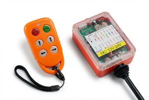 Type-C Rechargeable Industrial Wireless <strong>Remote</strong> <strong>Control</strong> <strong>4</strong> Channels DC 12V 24V for Electric Hoist Winch Tail Lift Radio Controller - Product Image 1