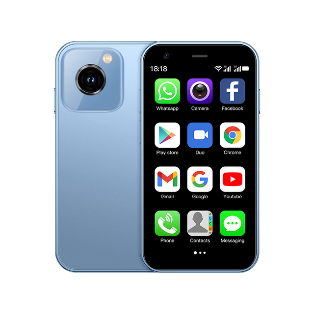 SOYES XS15 3G 3.0 Inch WiFi GPS Quad Core Android 8.1 Cell Phones Slim Body HD Camera Dual Sim Compatible Cute Palm Smartphone