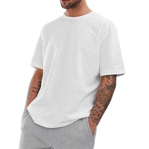 Camiseta de Lujo al por Mayor de Alta Calidad, Cuello Redondo Liso, Transpirable, Estilo Hip Hop, Camisetas Básicas Oversize - Product Image 1
