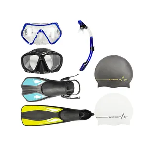 Sport acquatici nuoto pinne maschera attrezzatura subacquea snorkel maschera subacquea set con pinne