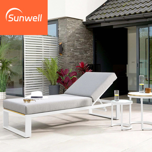Meubles modernes à cadre en <span class=keywords><strong>aluminium</strong></span> Chaises longues table jardin patio salon hôtel <span class=keywords><strong>bain</strong></span> <span class=keywords><strong>de</strong></span> <span class=keywords><strong>soleil</strong></span> - Product Image 6