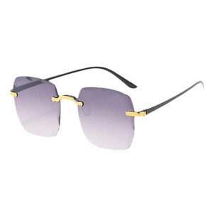 New Korean Style UV resistant <b>sunglasses</b> without frames trendy square rimless sun glasses for women - Product Image 6