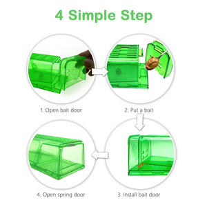 Piège à souris écologique réutilisable en plastique <span class=keywords><strong>vert</strong></span> ABS solide avec certification CE/RoHS pour la lutte antiparasitaire des pelouses de 20 à 50 m² - Product Image 4