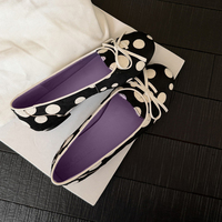 Ballerines confortables haut de gamme à pois en crin véritable pour femmes, modèle 2026 super populaire