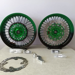 다양한 오프로드 오토바이에 호환되는 범용 맞춤형 색상 및 로고 모타드 휠 17인치 슈퍼모토 휠 - Product Image 6