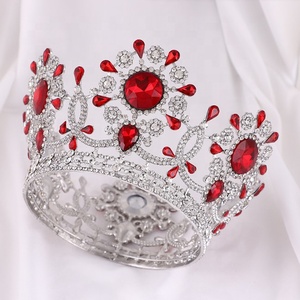 Couronne de Reine de <span class=keywords><strong>Luxe</strong></span> en Alliage avec Incrustations de Cristaux AB, Multi-Arches Creuses et Multi-Courbes - Product Image 1