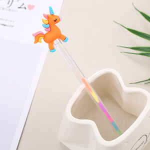 Surligneur Multicolore Créatif pour Étudiants, Stylo Gel Couleur Flamant Rose Mignon, Stylo Craie Lumineux Licorne, Pointe en Plastique Largeur d'écriture 0,5 mm - Product Image 4