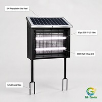 Piège à insectes solaire pour jardin, 15W 6.6Ah IP65, haute efficacité, anti-moustiques, prix bas, vente en gros directe d'usine