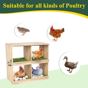 Nido de gallinas de madera de doble capa, 27.6x14x26 pulgadas, jaula ecológica para la puesta de huevos de aves de corral - Product Image 5