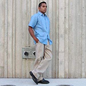 <span class=keywords><strong>Camisa</strong></span> Guayabera de <span class=keywords><strong>Manga</strong></span> <span class=keywords><strong>Corta</strong></span> para <span class=keywords><strong>Hombre</strong></span>, Colección Caballero, Estilo Cubano, Aspecto de <span class=keywords><strong>Lino</strong></span> - Product Image 5