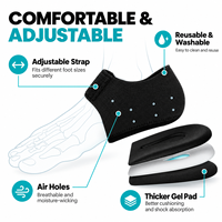 Protections de talon respirantes avec coussinets en gel, manchons de talon pour fasciite plantaire, tendinite d'Achille et douleurs au talon fissuré