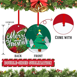 Céramiques personnalisées en vrac, rondes de 2,75 pouces, pour la sublimation, décorations d'arbre de Noël, ornements en céramique pour la sublimation - Product Image 5