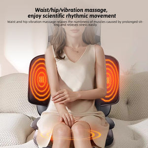 Masajeador de cuello de vibración eléctrica Shiatsu 2025 con calor y presión de aire, colchón de masaje de espalda plegable para aplicación corporal - Product Image 3