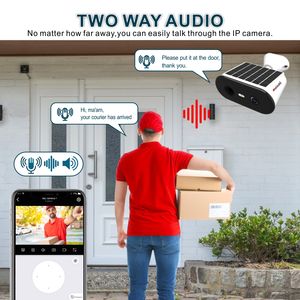 4CH Wireless Solar kamerasystem 4MP HD Solar Power Kamera Zwei-Wege-Audio Unterstützung für die menschliche Erkennung <span class=keywords><strong>P2P</strong></span> CCTV Solar Überwachungs kamera - Product Image 6
