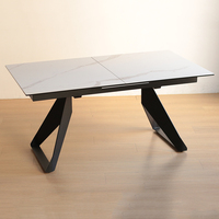 Ensemble de chaises de table à manger modernes de luxe en céramique verre métal pour l'utilisation de meubles de maison dans la salle à manger entrée salle de bain fabriqué à Foshan