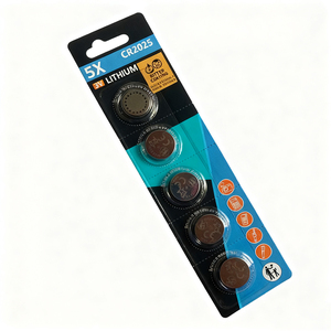 Trẻ em an toàn nút di động với lớp phủ Cay Đắng 3.0V <span class=keywords><strong>CR2025</strong></span> 155mAh nút pin 3.0V Li-Mno2 đồng xu di động pin bằng vỉ đóng gói - Product Image 5