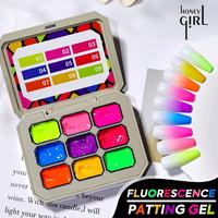 Kit de 9 Gels UV Solides pour Nail Art, Haute Saturation pour Effet Ombre Blush, Fournitures Professionnelles pour Salons de Manucure, Accepte les Commandes OEM