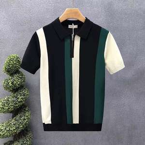 <span class=keywords><strong>Polo</strong></span> in cotone mercerizzato a maniche corte da uomo, <span class=keywords><strong>polo</strong></span> in seta a maniche corte da uomo con <span class=keywords><strong>filo</strong></span> d'oro - Product Image 3