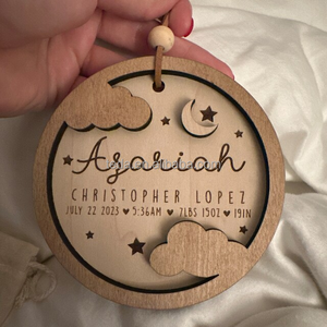 Vente chaude décoration suspendue en bois de noël <span class=keywords><strong>premier</strong></span> ornement de noël de bébé <span class=keywords><strong>mon</strong></span> <span class=keywords><strong>premier</strong></span> arbre de noël signes pour accrocher - Product Image 2