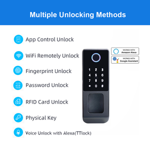 Khóa Cửa Thông Minh Tuya Chống Nước IP65 Khóa Vành Vân Tay Wifi Khóa Điện Tử Không Cần Chìa RFID Cho Cổng Ngoài Trời - Product Image 3