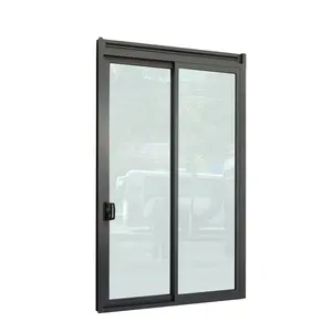 Louver Built In Sliding Door Good Privacy Interior Double Glazed Front Slide Door Entrance Aluminium Glass Aluminum Modern Villa