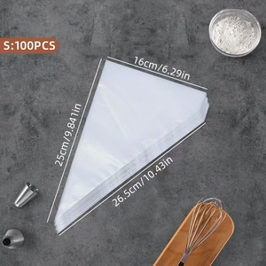 <span class=keywords><strong>Mini</strong></span> Sacchetti da Pasticceria Monouso in Plastica 7.6in 200pz Sicuri per Contatto Alimentare per Decorazioni di Torte, Creme e Glassa - Product Image 4