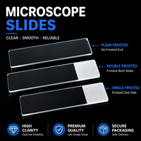 Transparent Microscope Slide 25x76mm Ground Edge Glass Slides With Writing Area For Biological Research & Medical Lab