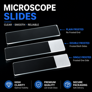 Portaobjetos de microscopio transparentes de 25x76 mm con borde pulido y área de escritura para investigación biológica y laboratorio médico - Product Image 2