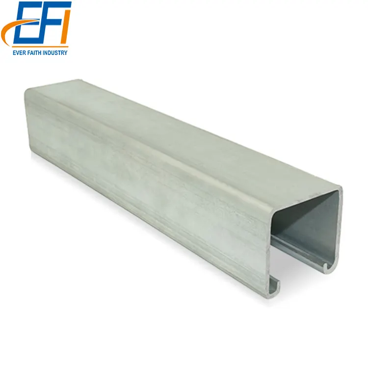 Canal de acero galvanizado tipo C para soporte de tubería, fabricado en caliente