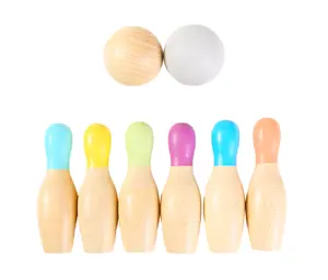 Andere Spielzeuge & Hobbys drinnen und draußen Holz Baby Lernspiel zeug Kinder spielen Set Bowling Set