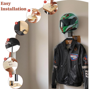 Nouveau support mural robuste en métal pour casque de sécurité, casque de <span class=keywords><strong>moto</strong></span> et casquette - Product Image 4