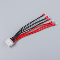 Harness Kabel Merah Hitam Kustom dengan Konektor Plastik Putih Terminal Garpu Tipe-U untuk Pengkabelan Peralatan Kontrol Elektronik