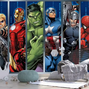 Superhéroe Comics Papel de pared 3D Decoración del hogar Mural Papel tapiz - Product Image 1