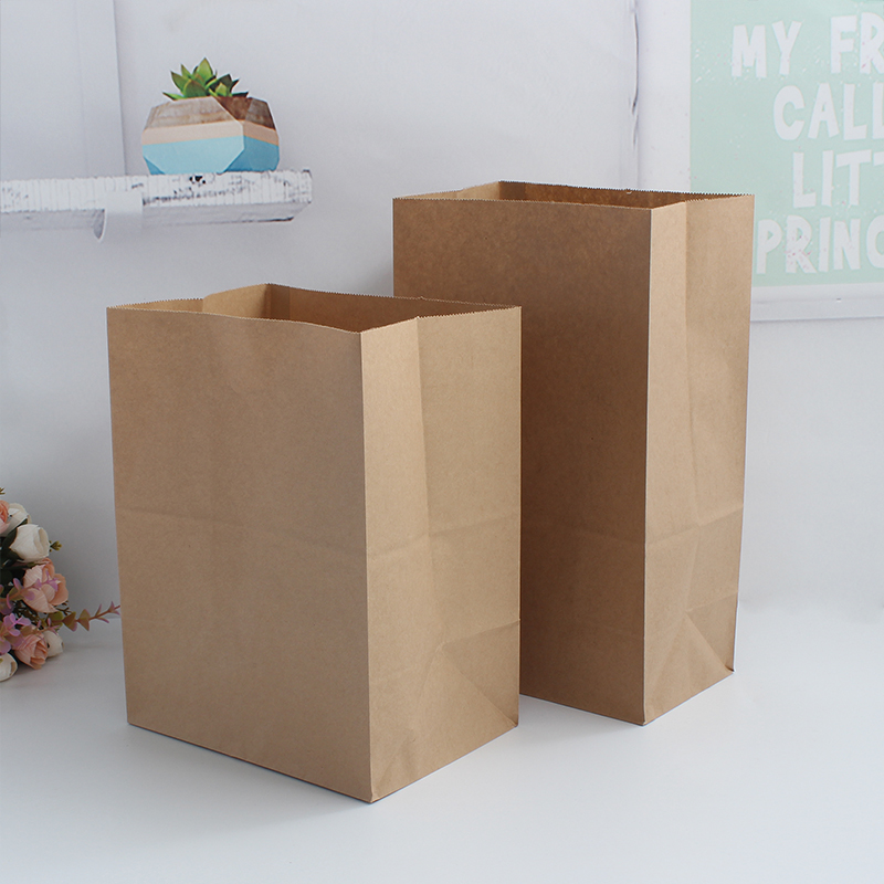 Bolsa de Papel Kraft Blanco al por mayor de 20x14x8 (cm) | Yute Natural  Chile