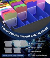 Boîte de rangement pour cartes à collectionner 3000+ pour boîte de deck, 24 séparateurs colorés, 4 supports de cartes, compatible avec les boîtes Commander