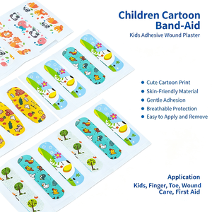 Pansements adhésifs imperméables et respirants pour enfants, motif dessin animé coloré en PE, qualité supérieure, sécurité avant tout, soins personnels - Product Image 1