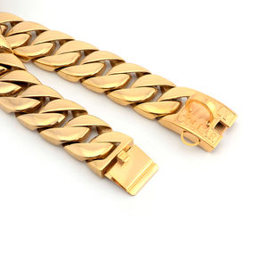 Épais Chien Cubain Logo Personnalisé 316 En acier inoxydable Collier De Chien 25mm/32mm Large Pitbull Luxe Cubain Chaîne de Chien Produits Pour Animaux de compagnie - Product Image 3