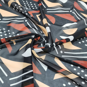 <span class=keywords><strong>Tissu</strong></span> en Chiffon de <span class=keywords><strong>Polyester</strong></span> Doux Imprimé Numérique Kente du Ghana, Motif Cire Africain pour Robe Musulmane - Product Image 1