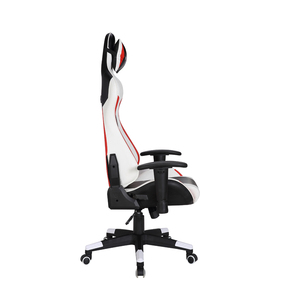 Chaise de bureau de <span class=keywords><strong>Gamer</strong></span> en similicuir, siège pivotant, à câble, blanc, pivotante, pour ordinateur - Product Image 4