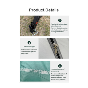 Tende da campeggio con Glamping personalizzate Oxford impermeabili per tenda con cupola a cupola ultraleggera e facile da configurare di lusso per famiglie in campeggio in <span class=keywords><strong>montagna</strong></span> - Product Image 5
