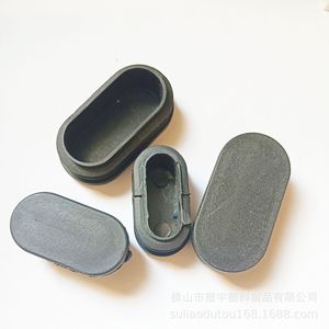 Tapón ovalado de plástico PP negro para sellado de tuberías, uso industrial - Product Image 4