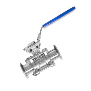 Válvula de Bola de Paso Directo de Instalación Rápida con Revestimiento de Fluoropolímero Sanitario Personalizado, Diseño No Estándar de Tres Piezas 304/316L - Product Image 1