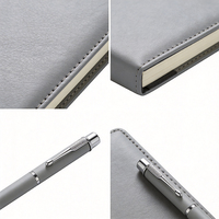 Ensemble de carnets A5 personnalisés pour entreprises avec couverture en tissu cousue, logo personnalisé, haute qualité, portable, cadeau pour l'école et le bureau