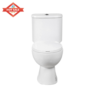 Inodoro de Dos Piezas de Cerámica Blanca de Alta Calidad con Diseño Moderno, Montado en el Suelo, con Sifón en S de 250 mm para Baño - Product Image 2