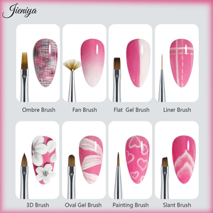 Pinceau à <span class=keywords><strong>ongles</strong></span> durable avec strass violets, pinceau à gel pour rayures, plusieurs tailles disponibles pour des designs d'<span class=keywords><strong>ongles</strong></span> créatifs - Product Image 6