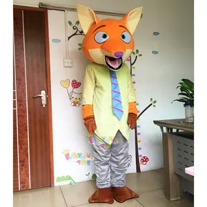 Costume de mascotte de dessin animé de film TV Zootopia, rick wilde fox à vendre