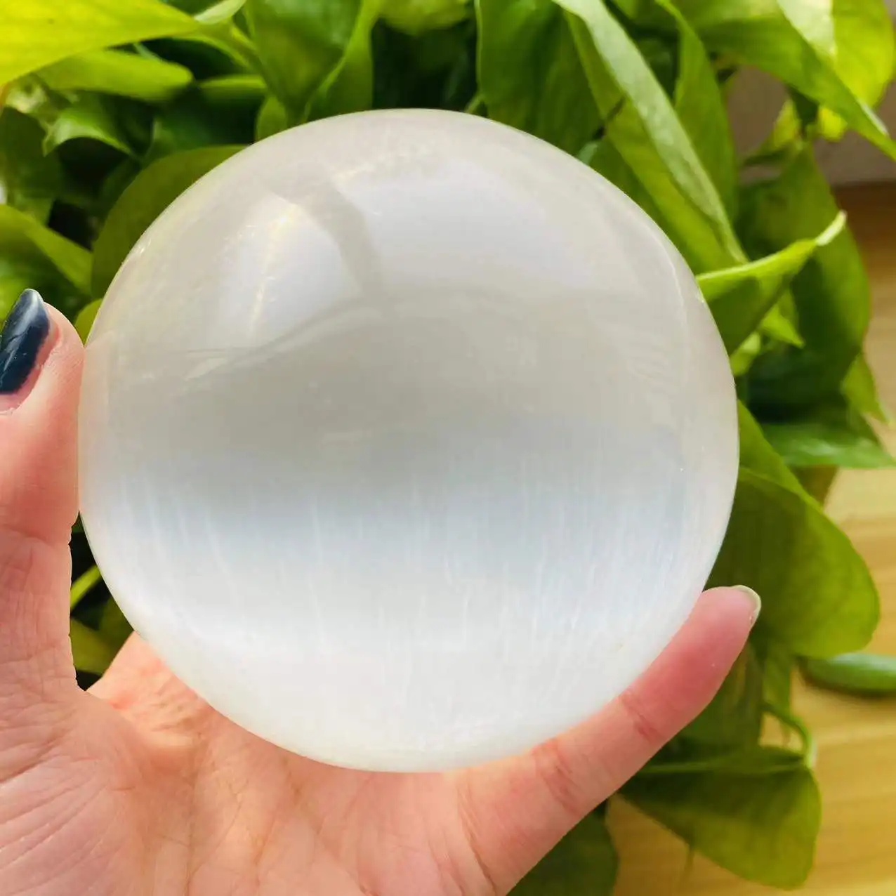 100 mm Wholesale Natural Crystals high quality Healing Selenite sphere For Decoration