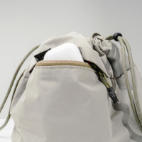 Sacs seau carrés réversibles à cordon de serrage, sacs de voyage décontractés miniatures avec poignée en corde - Matériel nylon/polyester, grande capacité